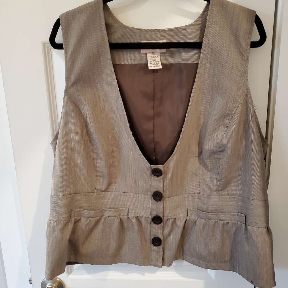 NWT 2X Brown Suit Set